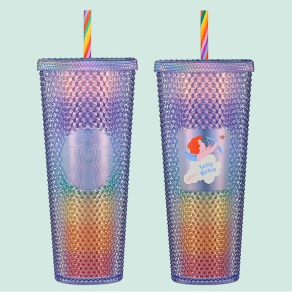 Starbucks Rainbow Sparkle Studded X Sofie Birkin Venti Tumbler PRIDE - Picture 1 of 15